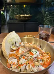 seafood spaghetti from dal moro
